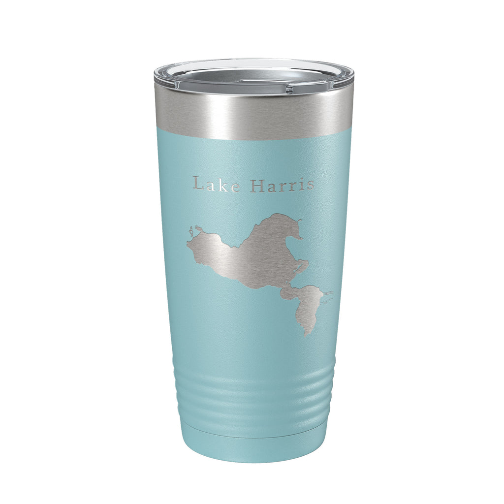 Lake Harris Map Tumbler Travel Mug Insulated Laser Engraved Coffee Cup Florida 20 oz