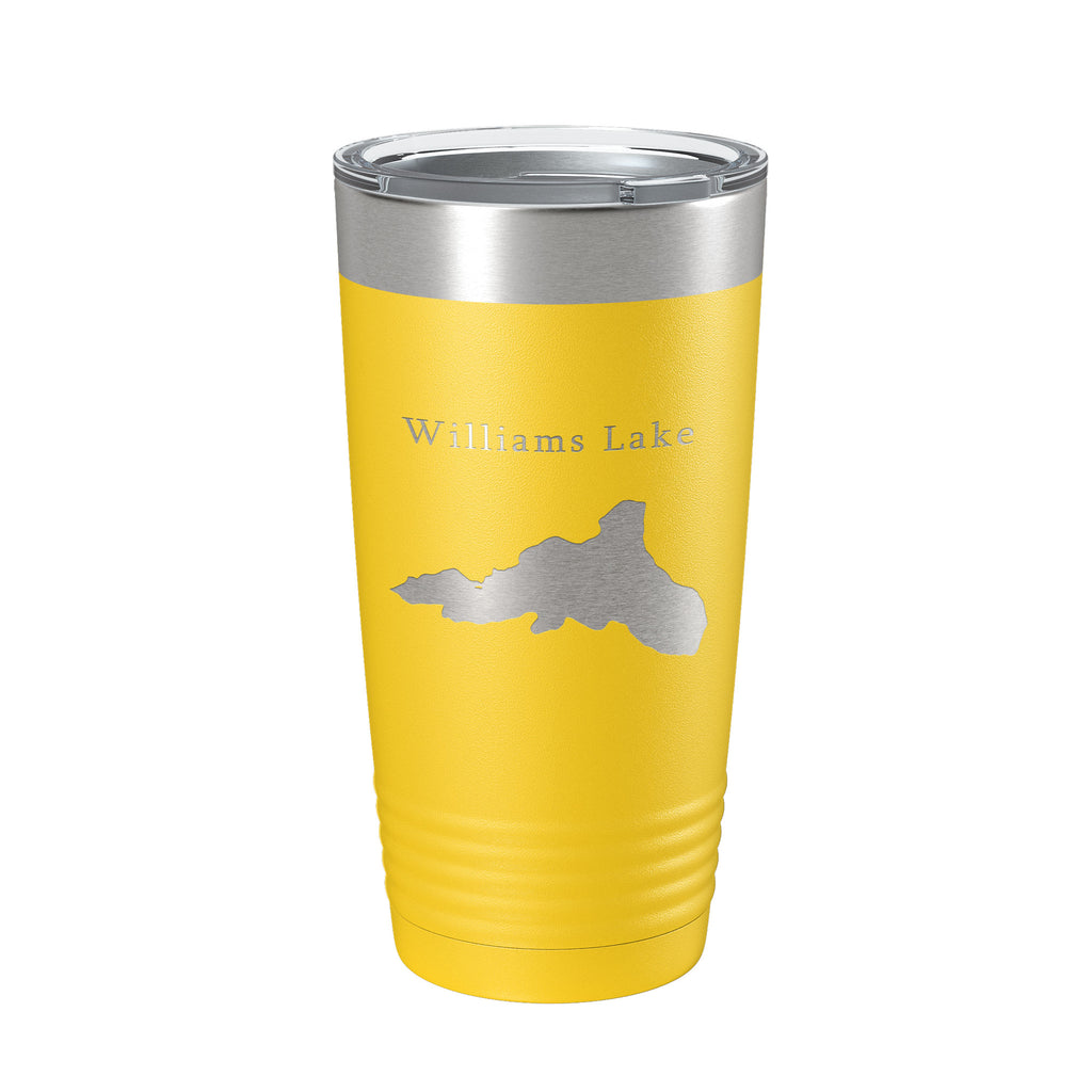 Williams Lake Map Tumbler Travel Mug Insulated Laser Engraved Coffee Cup Idaho 20 oz