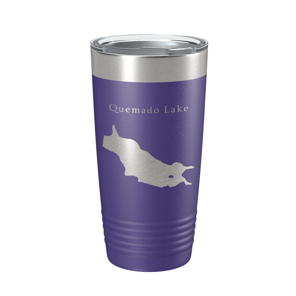 Quemado Lake Map Tumbler Travel Mug Insulated Laser Engraved Coffee Cup New Mexico 20 oz