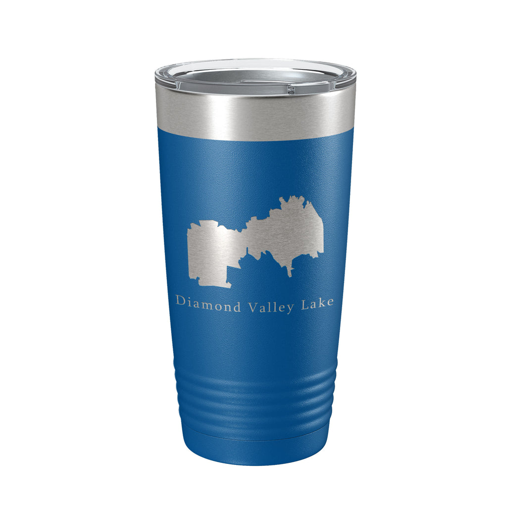 Diamond Valley Lake Map Tumbler Travel Mug Insulated Laser Engraved Coffee Cup California 20 oz
