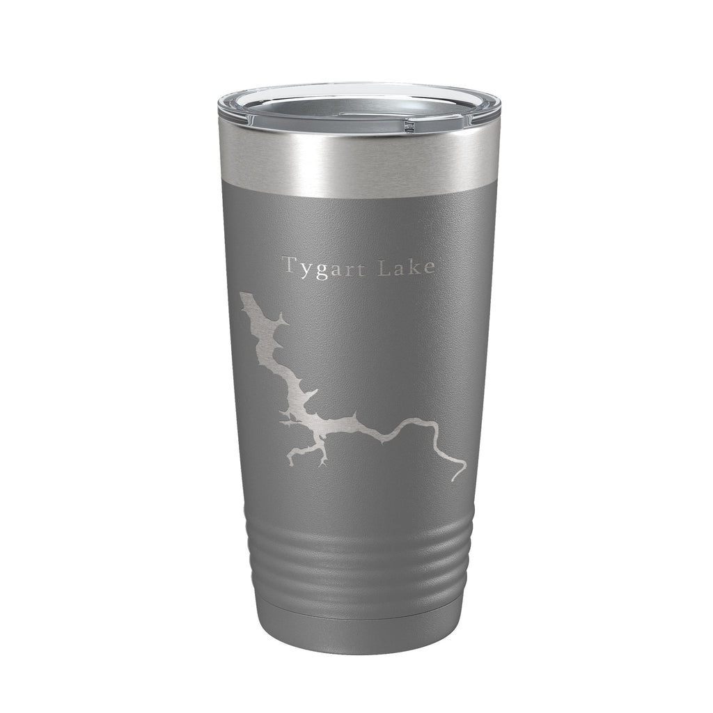 Tygart Lake Map Tumbler Travel Mug Insulated Laser Engraved Coffee Cup West Virginia 20 oz