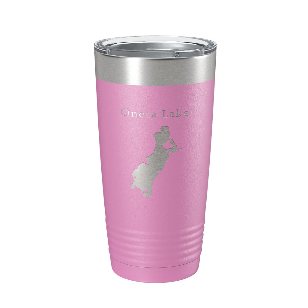 Onota Lake Map Tumbler Travel Mug Insulated Laser Engraved Coffee Cup Massachusetts 20 oz