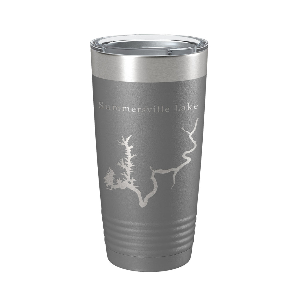 Summersville Lake Map Tumbler Travel Mug Insulated Laser Engraved Coffee Cup West Virginia 20 oz