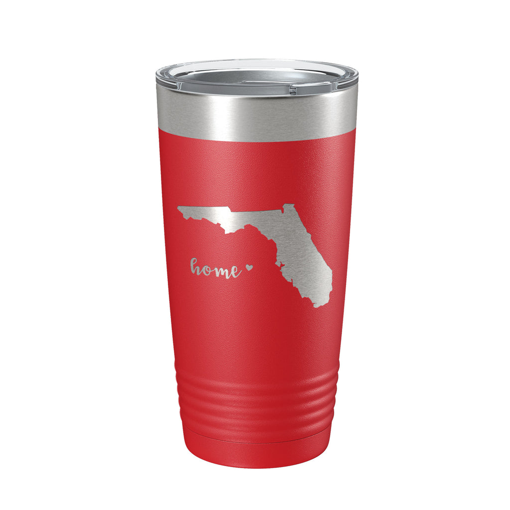 Florida Tumbler Home State Travel Mug Insulated Laser Engraved Map Coffee Cup 20 oz