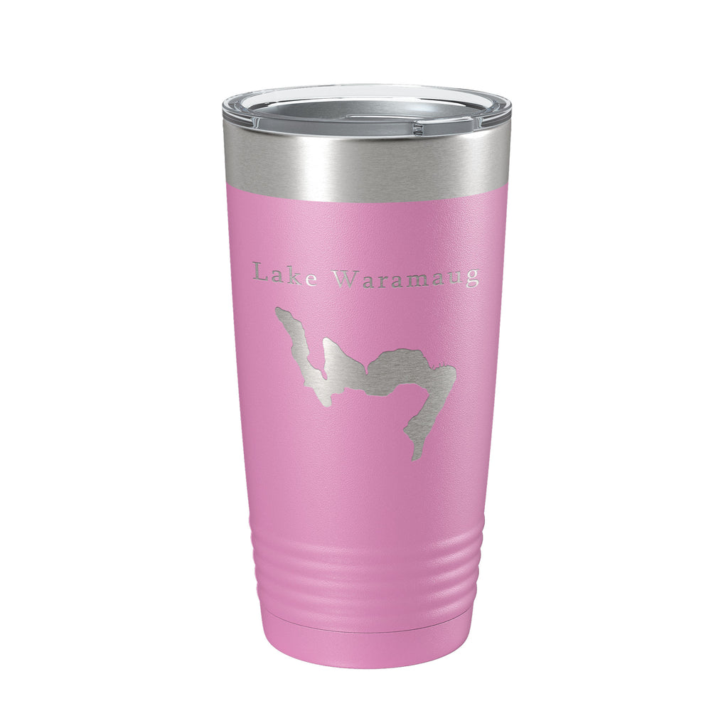 Lake Waramaug Map Tumbler Travel Mug Insulated Laser Engraved Coffee Cup Connecticut 20 oz