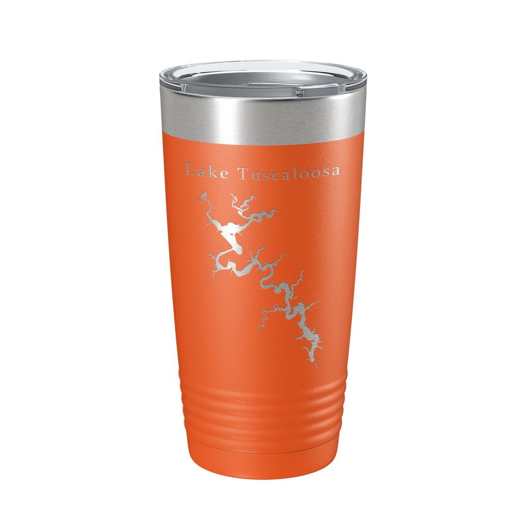 Lake Tuscaloosa Map Tumbler Travel Mug Insulated Laser Engraved Coffee Cup Alabama 20 oz