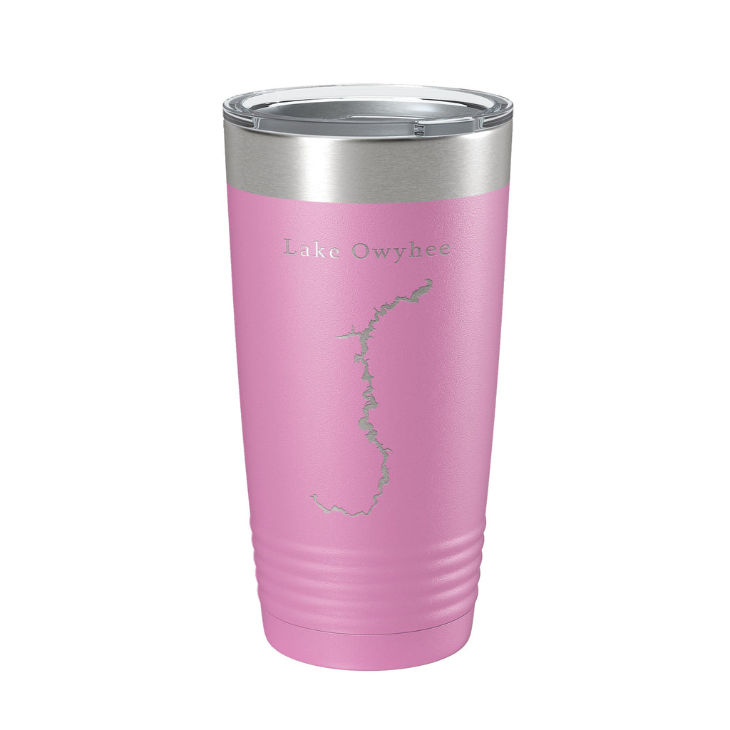 Lake Owyhee Map Tumbler Travel Mug Insulated Laser Engraved Coffee Cup Oregon 20 oz