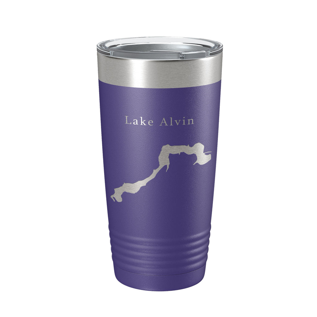 Lake Alvin Map Tumbler Travel Mug Insulated Laser Engraved Coffee Cup South Dakota 20 oz
