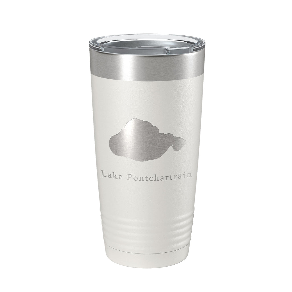 Lake Pontchartrain Map Tumbler Travel Mug Insulated Laser Engraved Coffee Cup New Orleans, Louisiana 20 oz