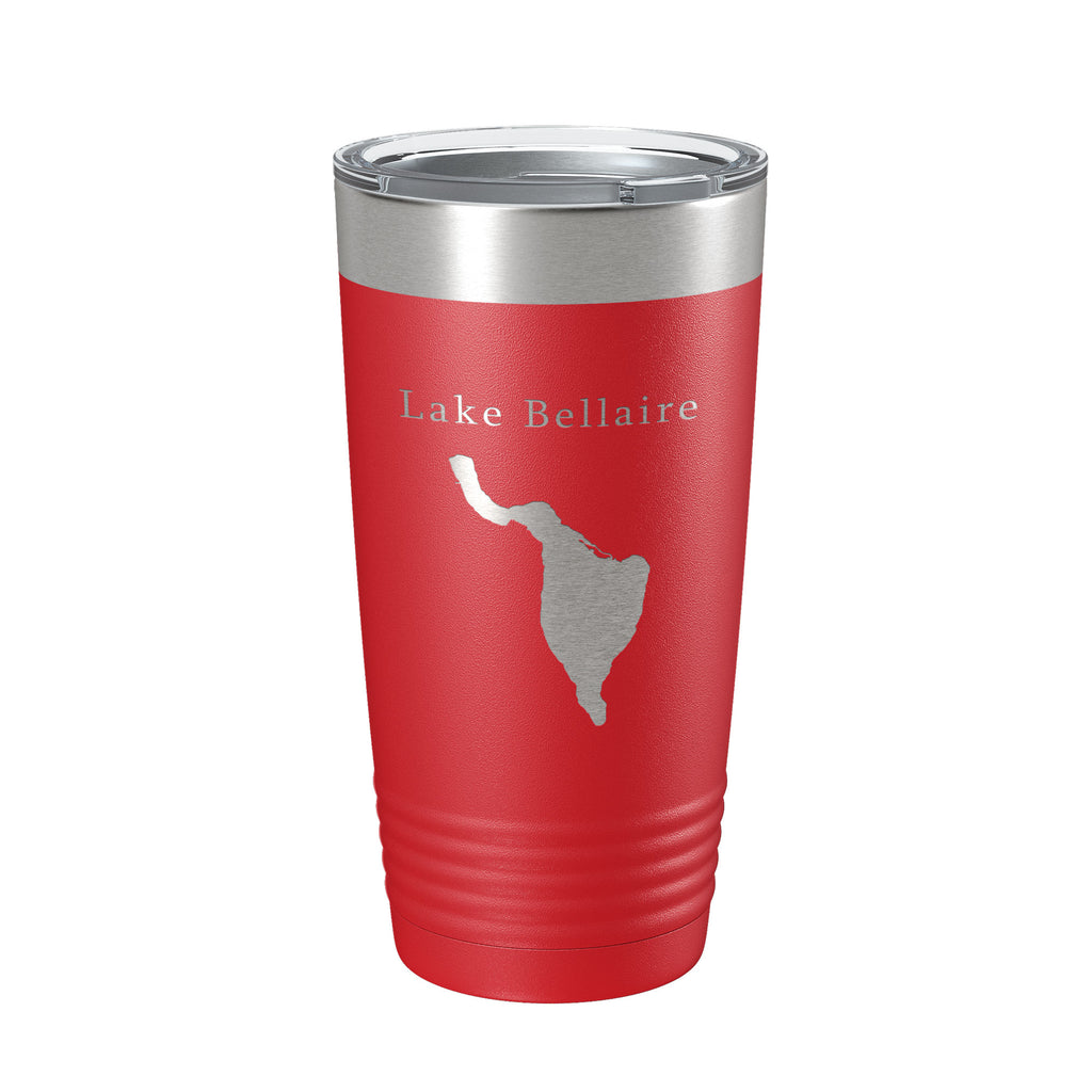 Lake Bellaire Map Tumbler Travel Mug Insulated Laser Engraved Coffee Cup Michigan 20 oz