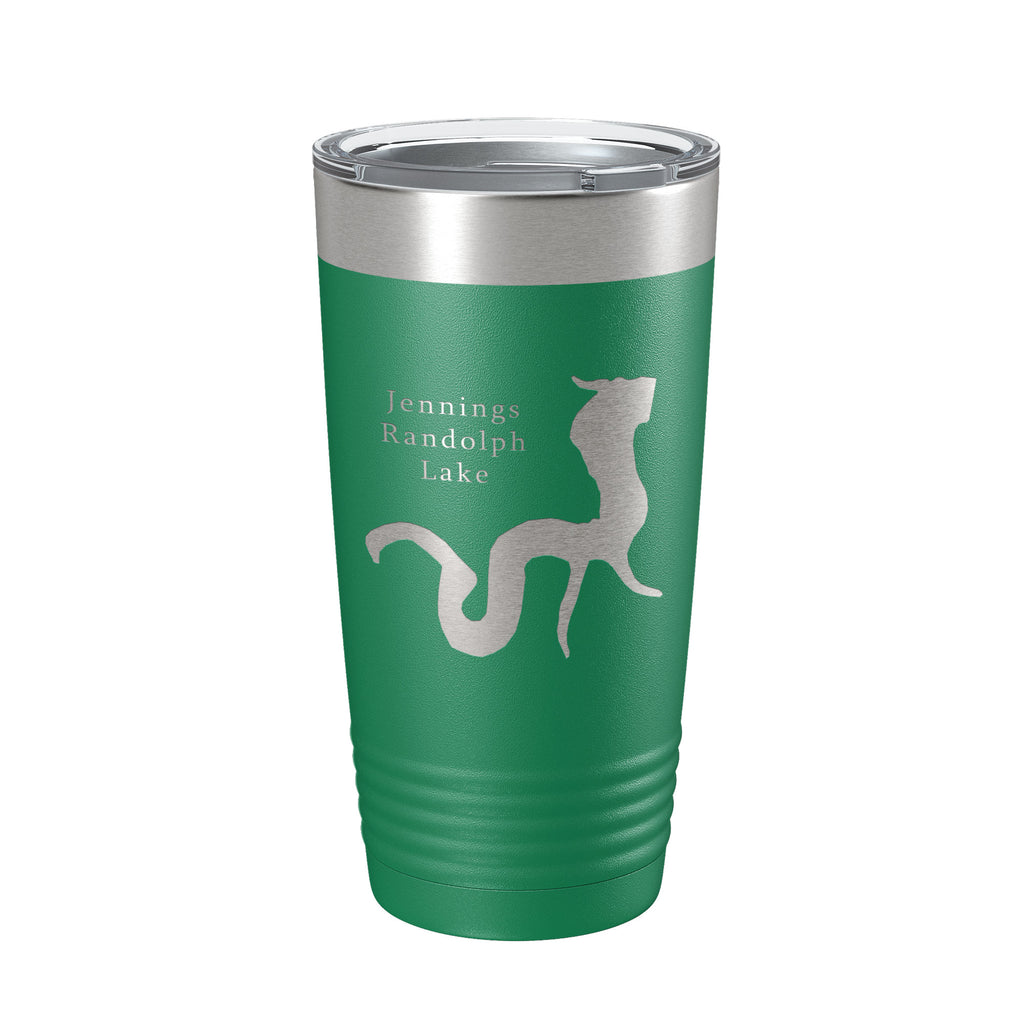 Jennings Randolph Lake Map Tumbler Travel Mug Insulated Laser Engraved Coffee Cup West Virginia 20 oz