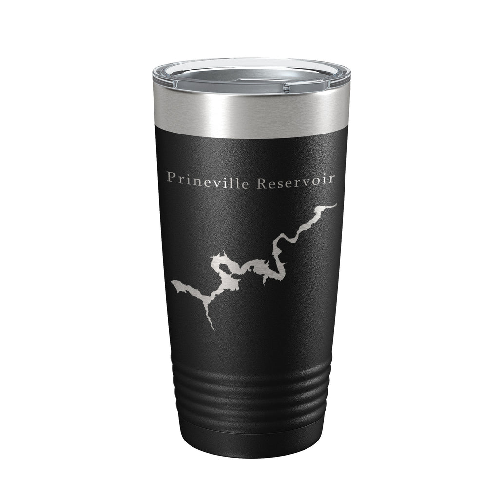 Prineville Reservoir Tumbler Lake Map Travel Mug Insulated Laser Engraved Coffee Cup Oregon 20 oz