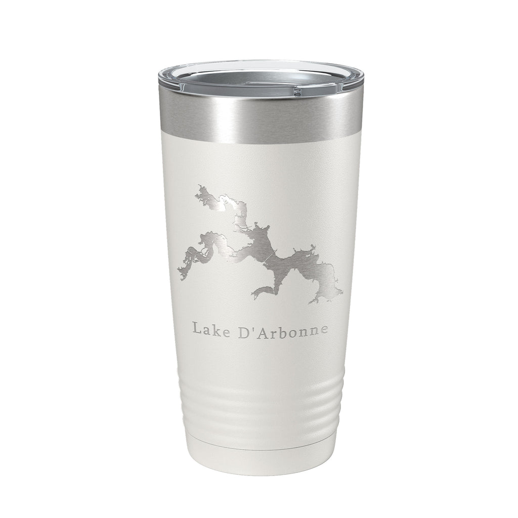 Lake D'Arbonne Map Tumbler Travel Mug Insulated Laser Engraved Coffee Cup Louisiana 20 oz