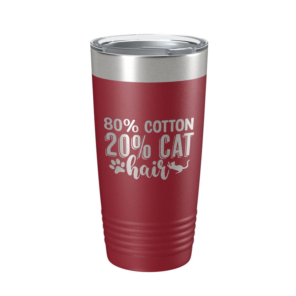 Cat Hair Joke Tumbler Funny Cat Lover Gift Travel Mug Insulated Laser Engraved Coffee Cup 20 oz