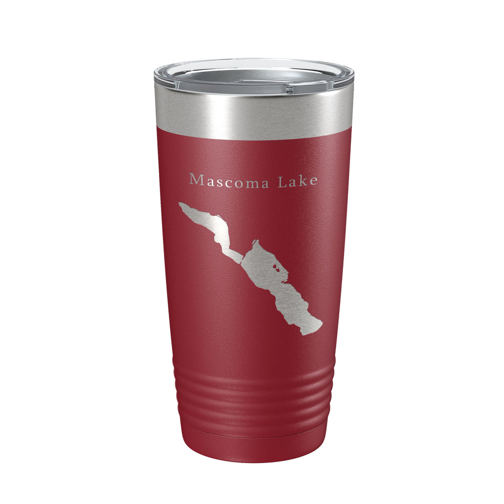 Mascoma Lake Map Tumbler Travel Mug Insulated Laser Engraved Coffee Cup New Hampshire 20 oz