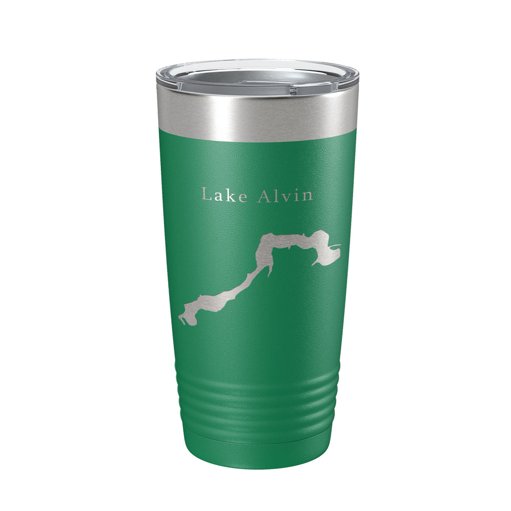 Lake Alvin Map Tumbler Travel Mug Insulated Laser Engraved Coffee Cup South Dakota 20 oz