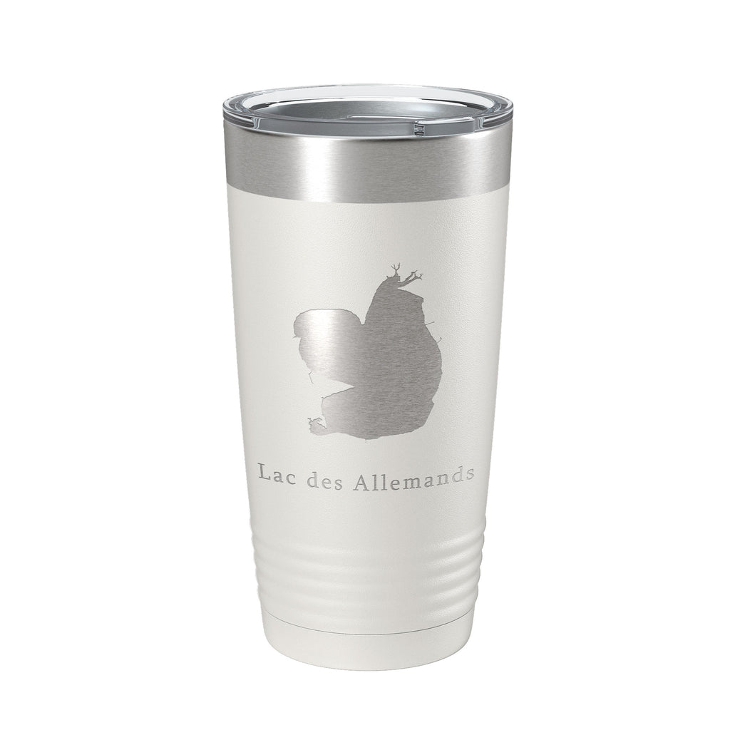 Lac des Allemands Tumbler Lake Map Travel Mug Insulated Laser Engraved Coffee Cup Louisiana 20 oz