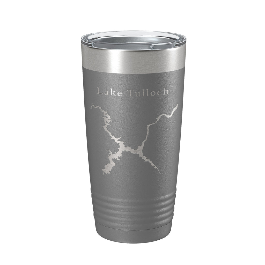 Lake Tulloch Map Tumbler Travel Mug Insulated Laser Engraved Coffee Cup California 20 oz