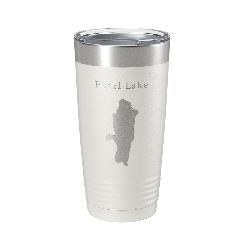 Pearl Lake Map Tumbler Travel Mug Insulated Laser Engraved Coffee Cup Colorado 20 oz
