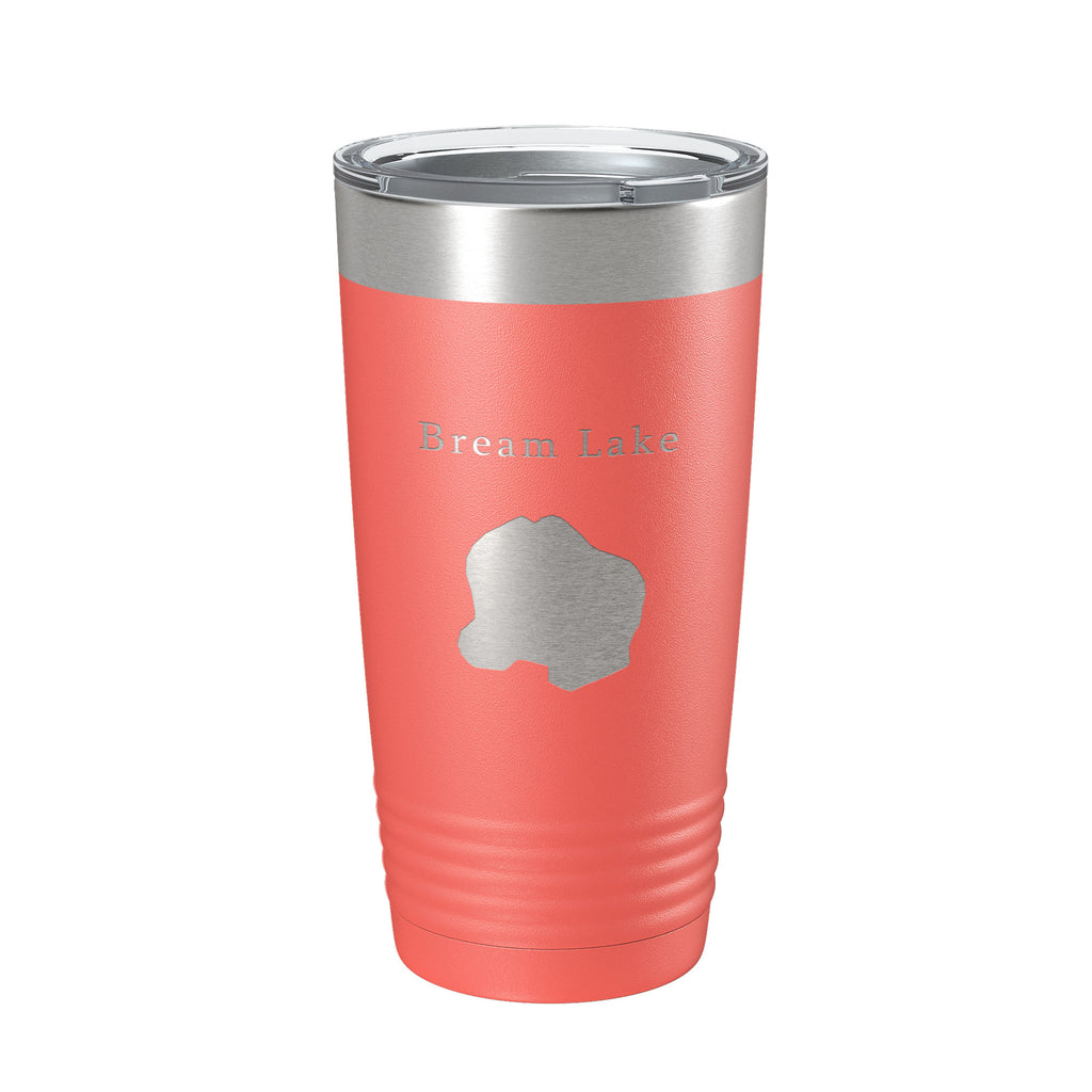 Bream Lake Map Tumbler Travel Mug Insulated Laser Engraved Coffee Cup Florida 20 oz
