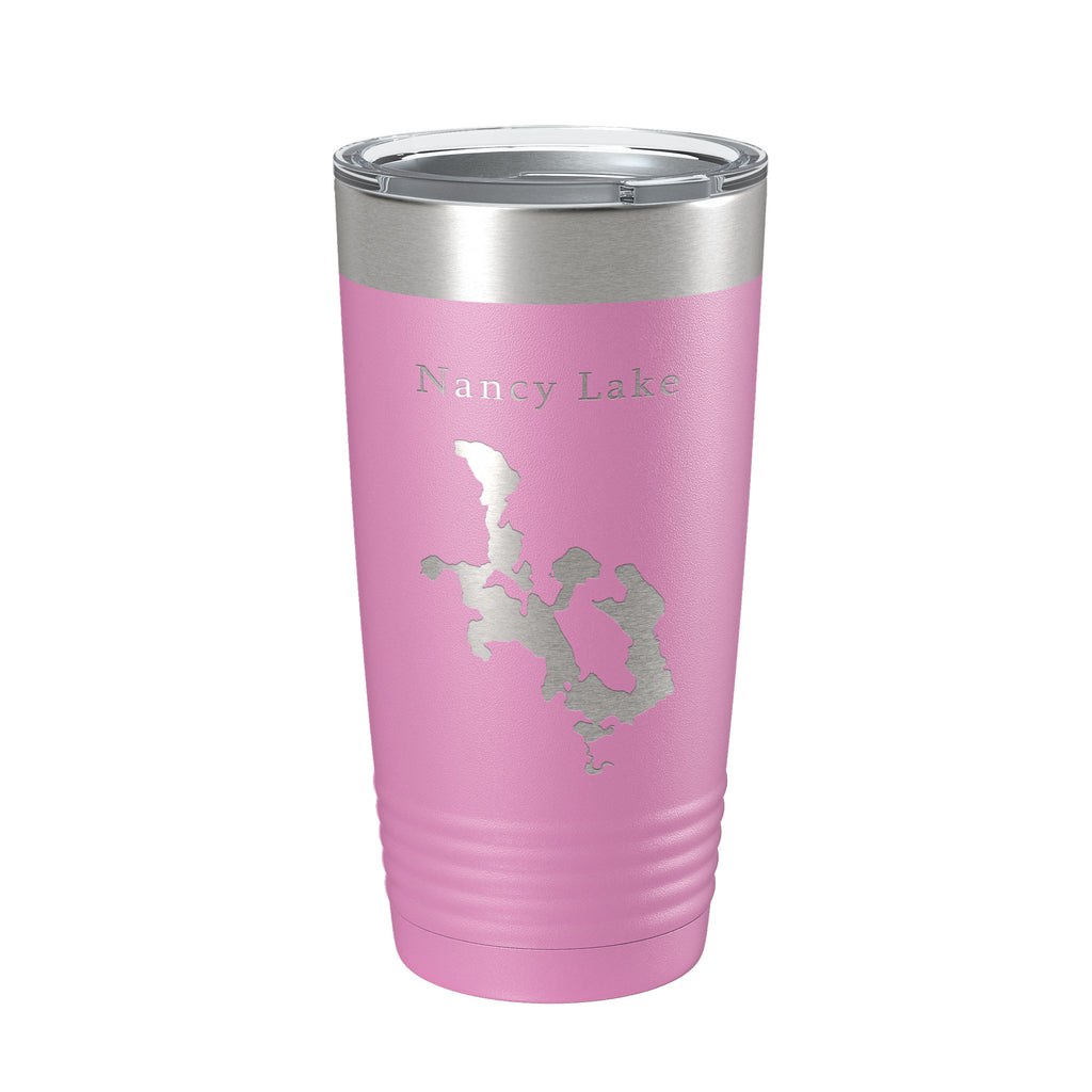 Nancy Lake Map Tumbler Travel Mug Insulated Laser Engraved Coffee Cup Alaska 20 oz