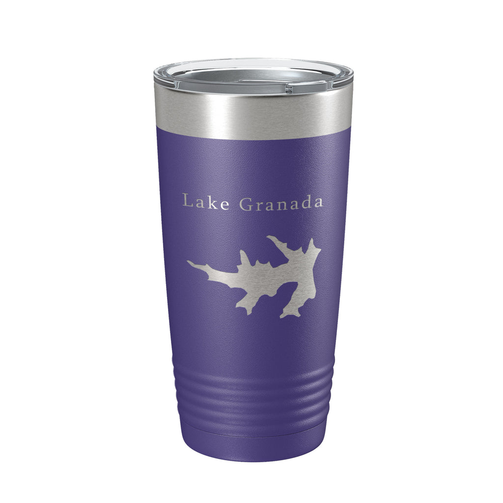 Lake Granada Map Tumbler Travel Mug Insulated Laser Engraved Coffee Cup Hot Springs Village Arkansas 20 oz