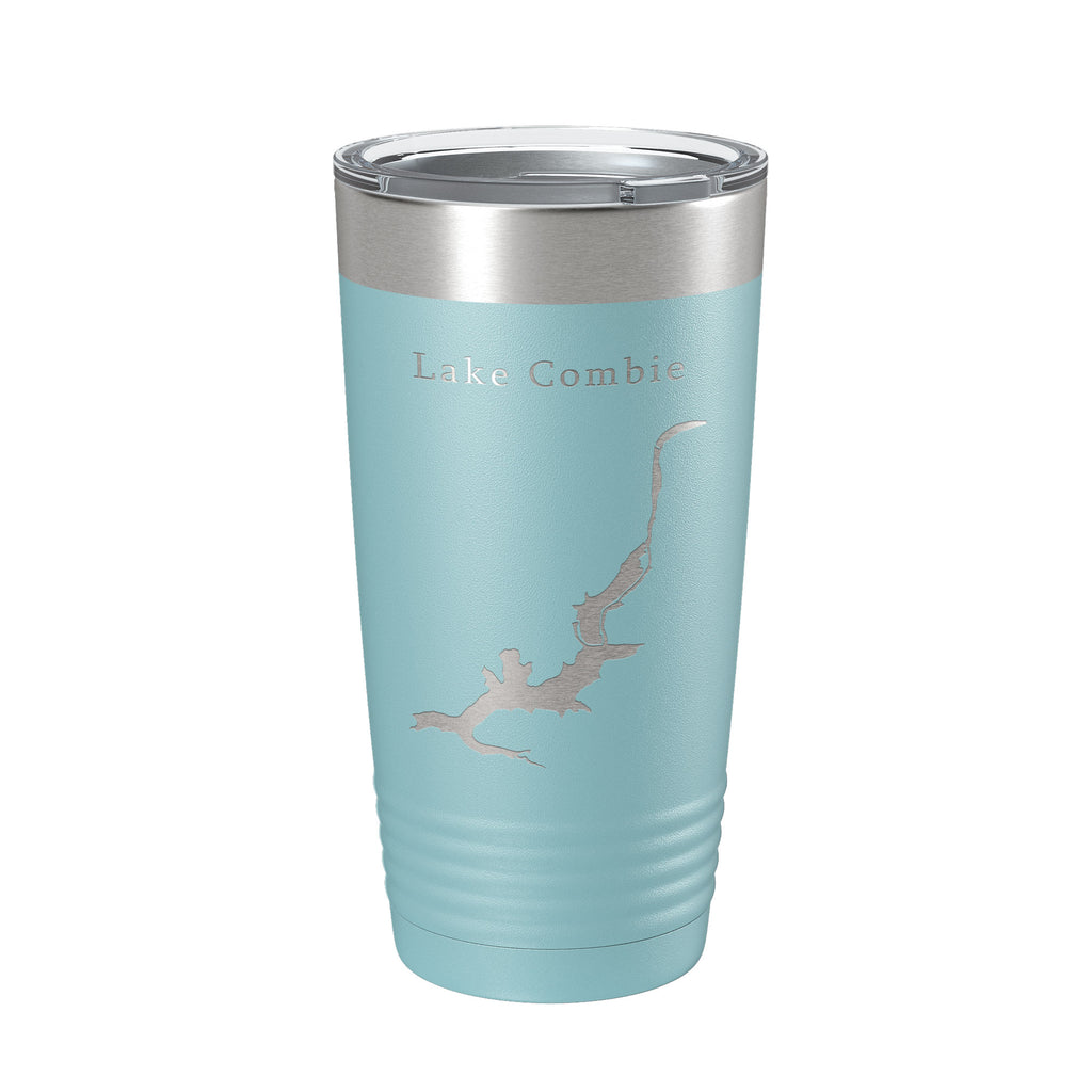 Lake Combie Map Tumbler Travel Mug Insulated Laser Engraved Coffee Cup California 20 oz