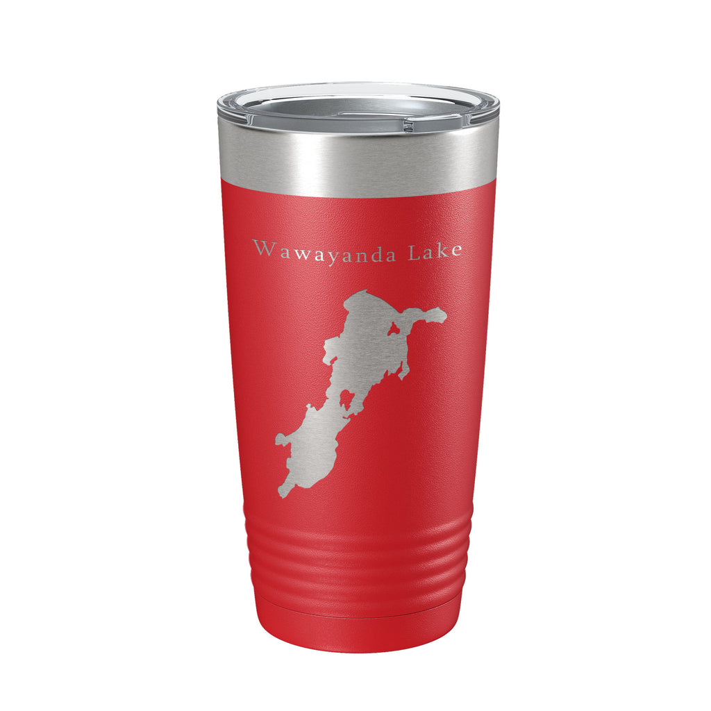 Wawayanda Lake Map Tumbler Travel Mug Insulated Laser Engraved Coffee Cup New Jersey 20 oz