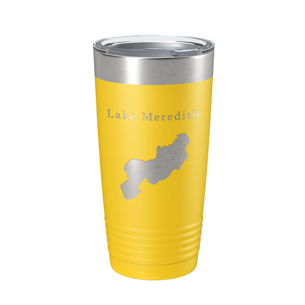 Lake Meredith Map Tumbler Travel Mug Insulated Laser Engraved Coffee Cup Colorado 20 oz