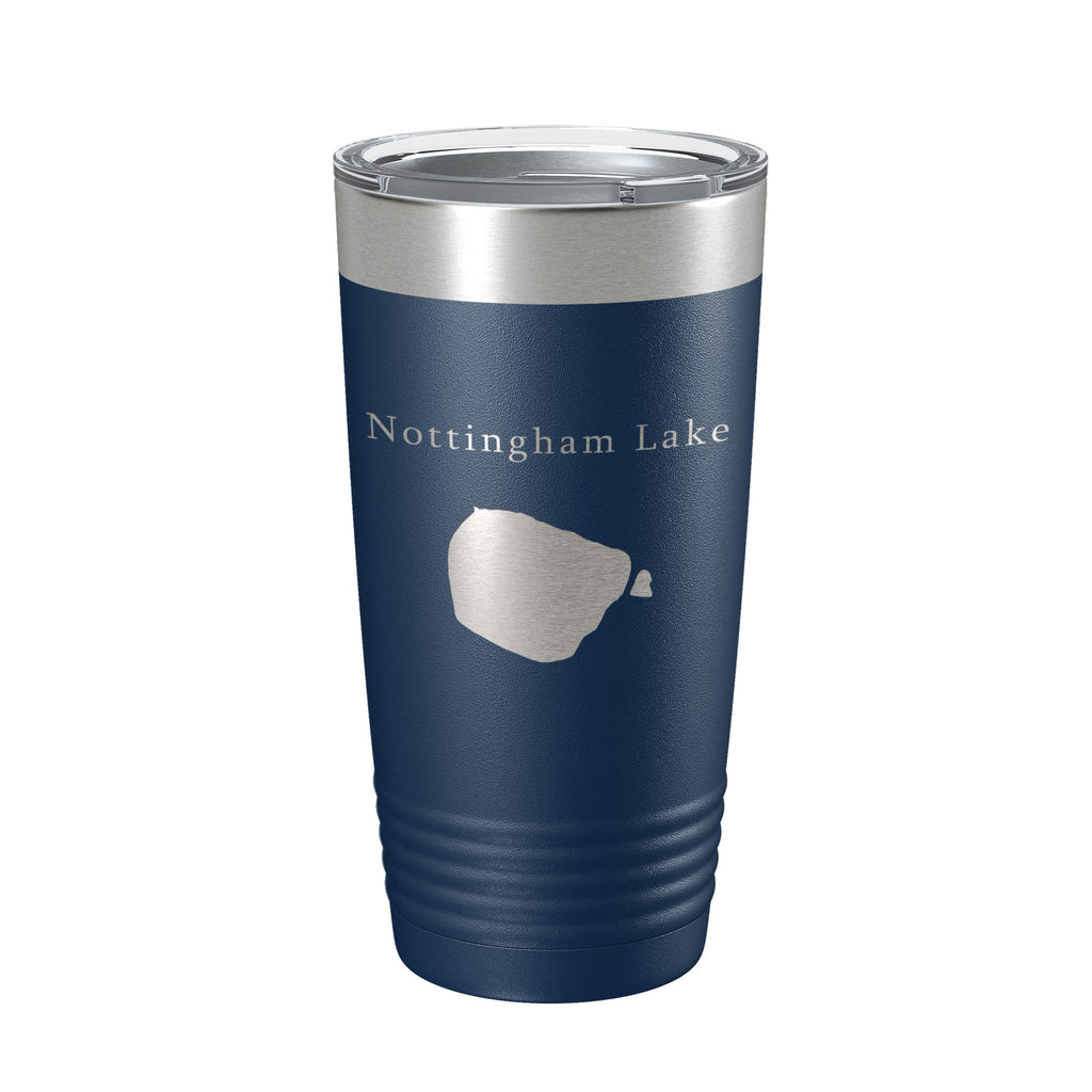 Nottingham Lake Map Tumbler Travel Mug Insulated Laser Engraved Coffee Cup Colorado 20 oz