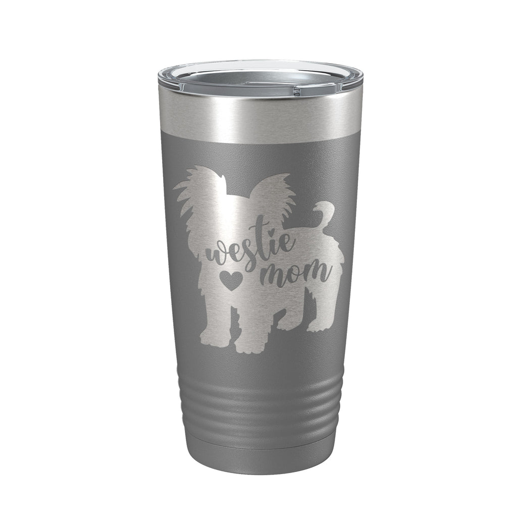 Westie Dog Mom Tumbler West Highland White Terrier Travel Mug Gift Insulated Laser Engraved Coffee Cup 20 oz