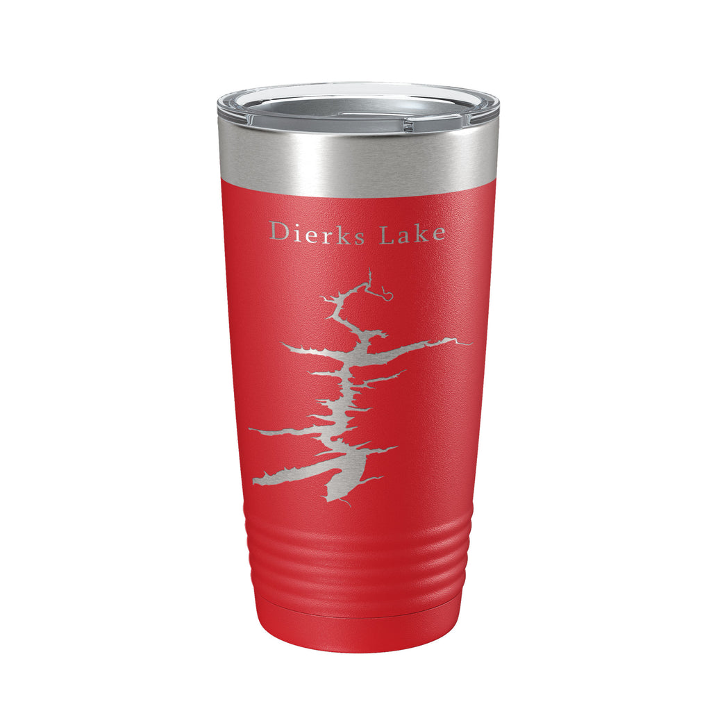 Dierks Lake Map Tumbler Travel Mug Insulated Laser Engraved Coffee Cup Arkansas 20 oz