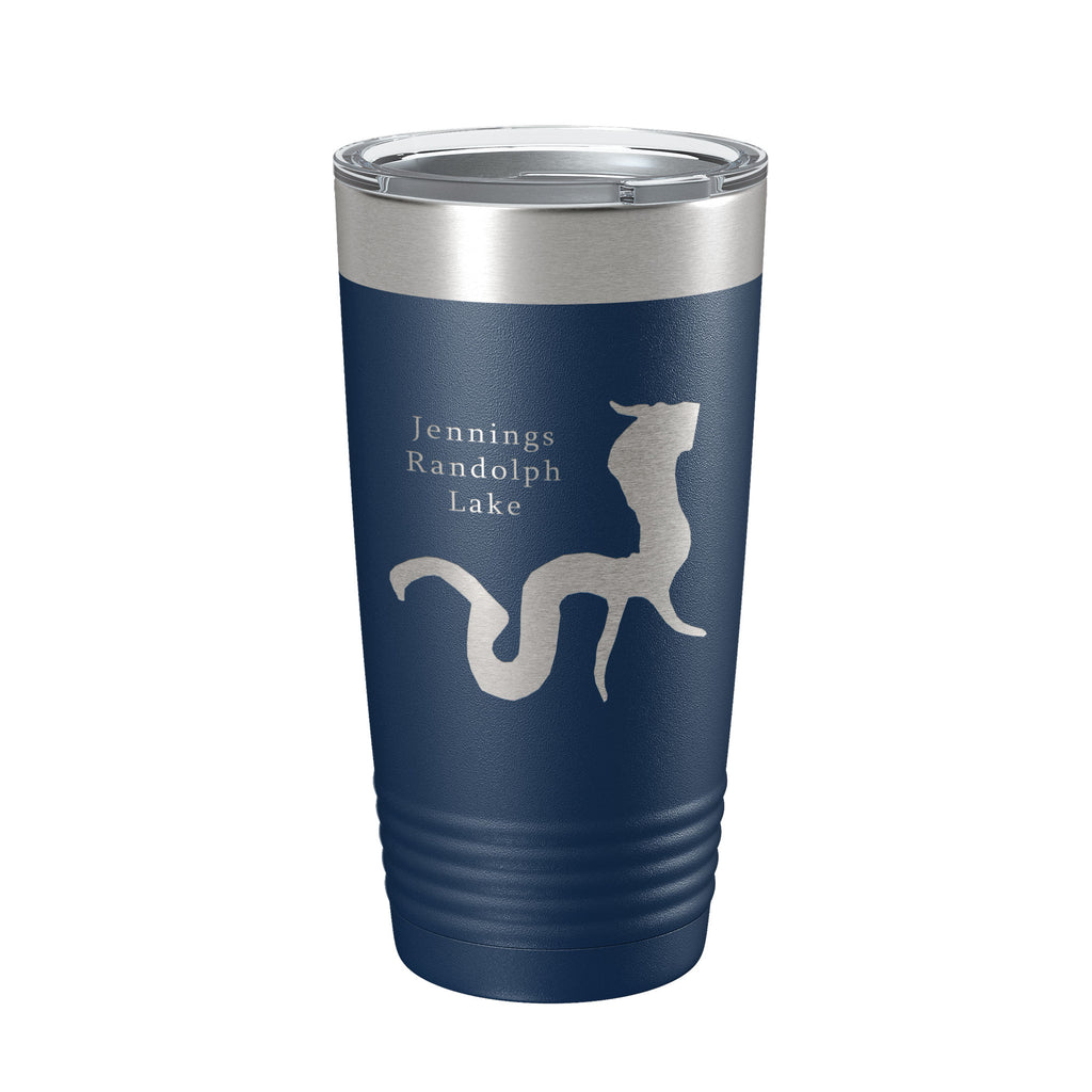 Jennings Randolph Lake Map Tumbler Travel Mug Insulated Laser Engraved Coffee Cup West Virginia 20 oz