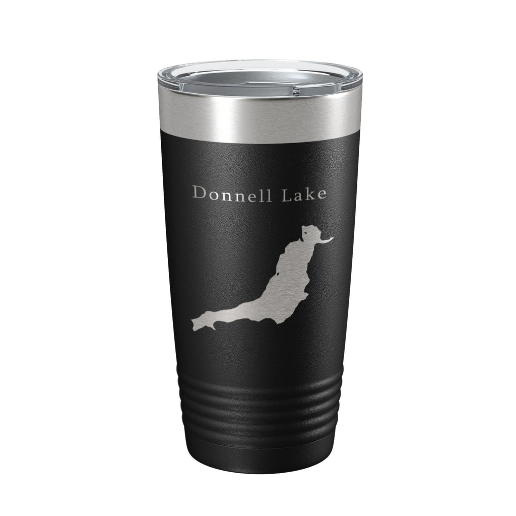 Donnell Lake Map Tumbler Travel Mug Insulated Laser Engraved Coffee Cup California 20 oz