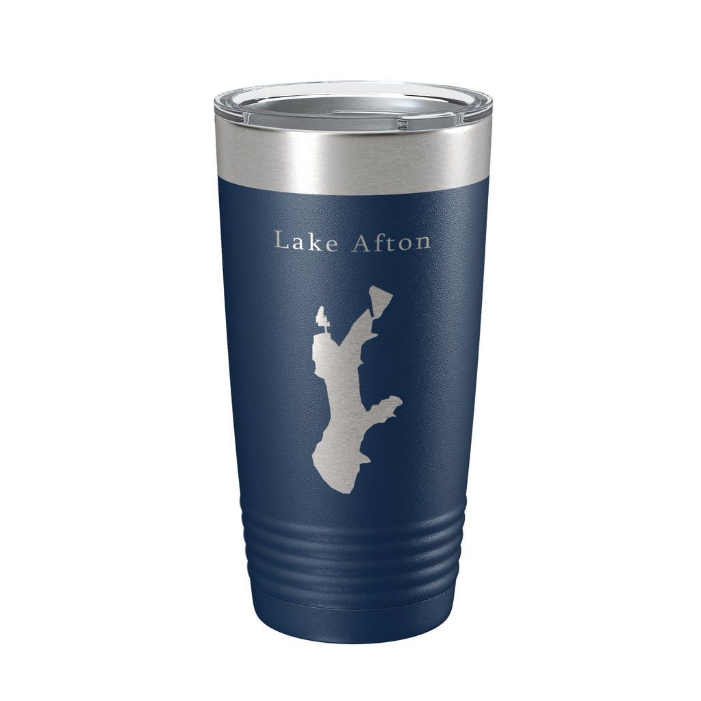Lake Afton Map Tumbler Travel Mug Insulated Laser Engraved Coffee Cup Kansas 20 oz