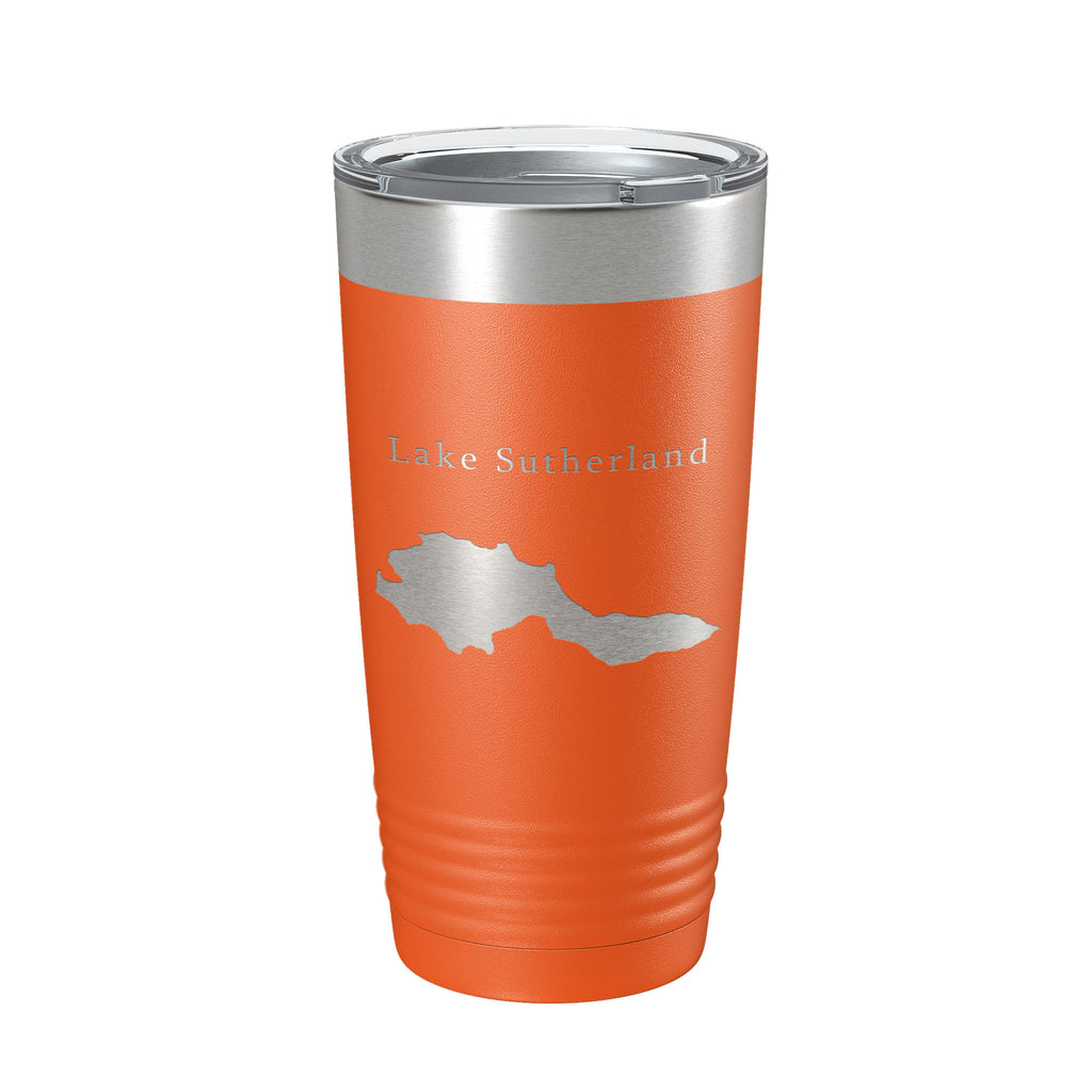 Lake Sutherland Map Tumbler Travel Mug Insulated Laser Engraved Coffee Cup Washington 20 oz