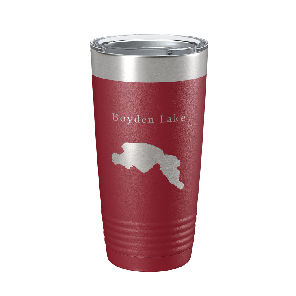 Boyden Lake Map Tumbler Travel Mug Insulated Laser Engraved Coffee Cup Maine 20 oz