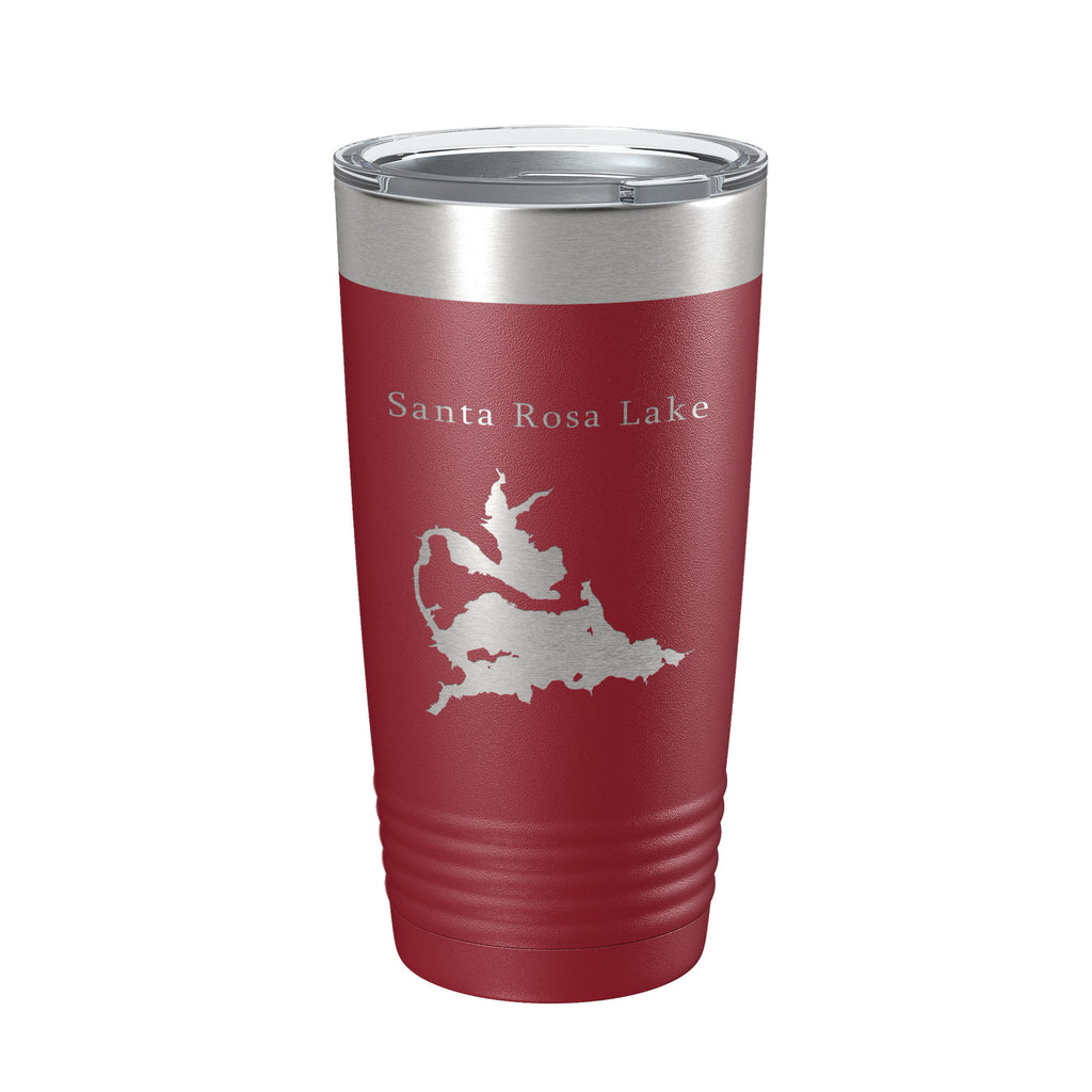 Santa Rosa Lake Map Tumbler Travel Mug Insulated Laser Engraved Coffee Cup New Mexico 20 oz