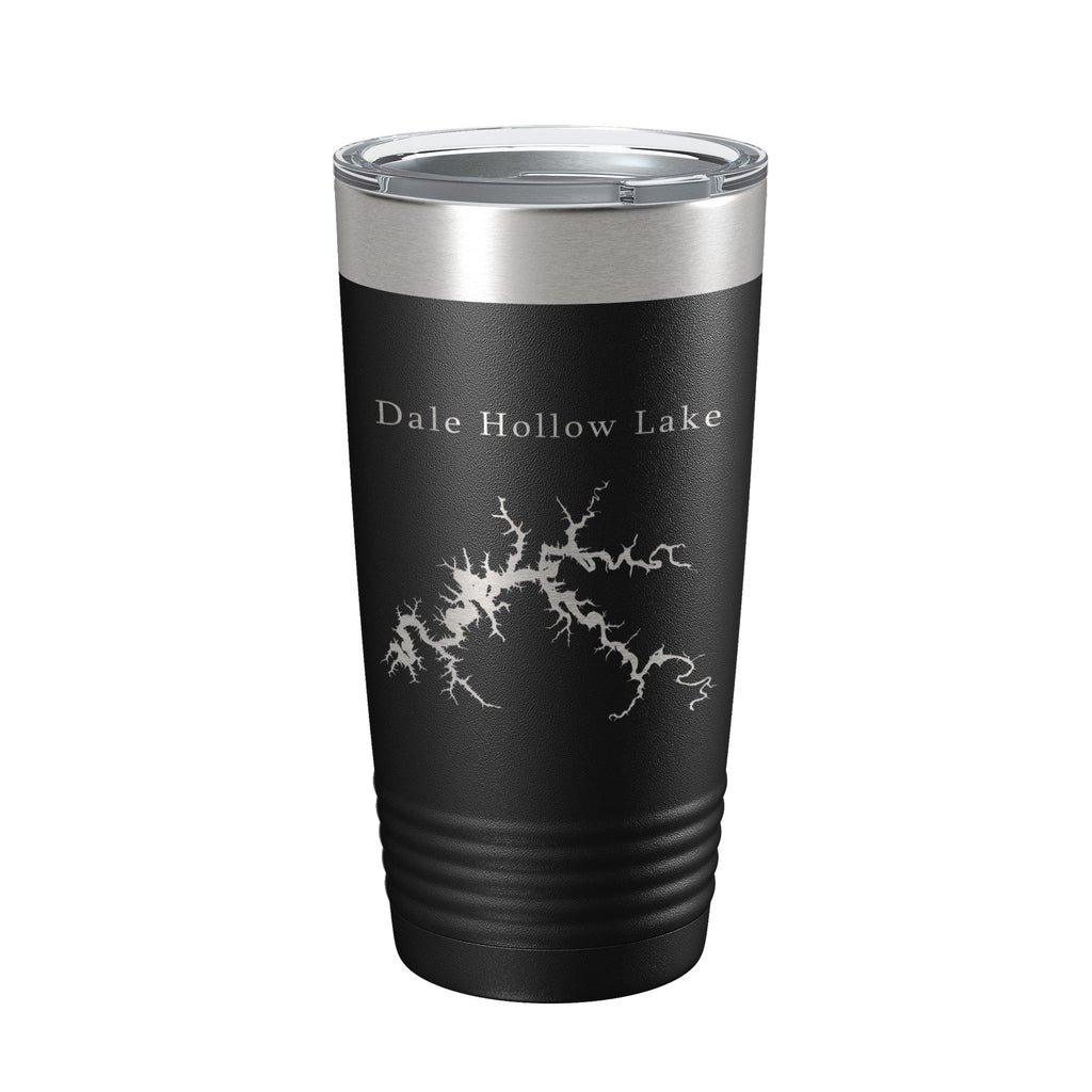 Dale Hollow Lake Map Tumbler Travel Mug Insulated Laser Engraved Coffee Cup Kentucky Tennessee 20 oz