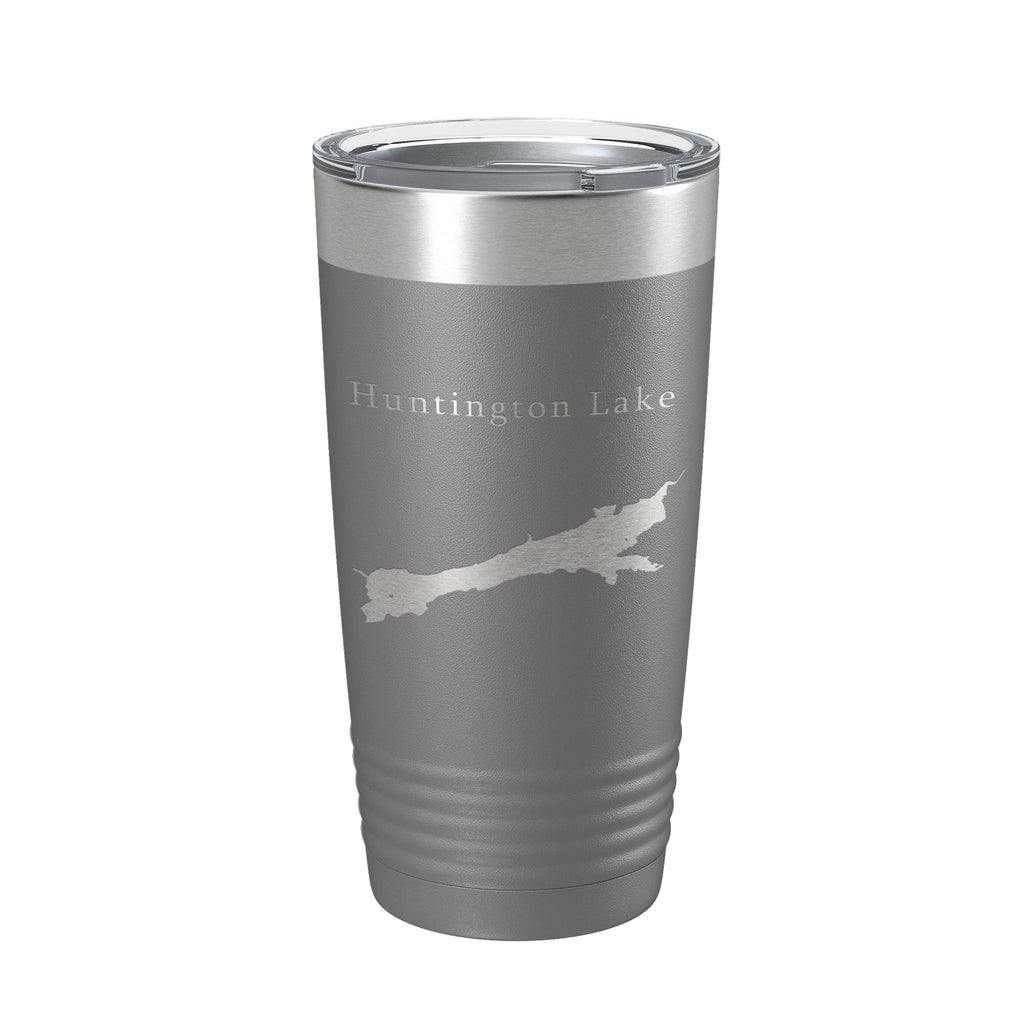 Huntington Lake Map Tumbler Travel Mug Insulated Laser Engraved Coffee Cup California 20 oz