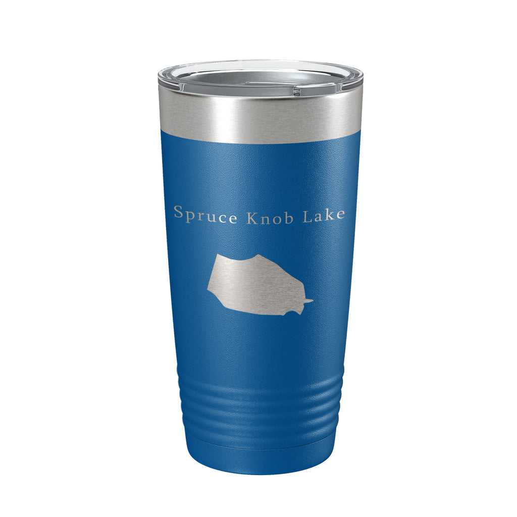 Spruce Knob Lake Map Tumbler Travel Mug Insulated Laser Engraved Coffee Cup West Virginia 20 oz