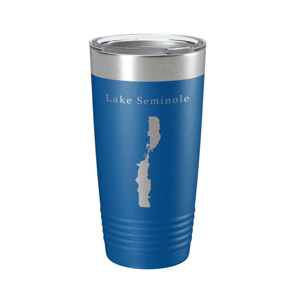 Lake Seminole Largo Map Tumbler Travel Mug Insulated Laser Engraved Coffee Cup Florida 20 oz