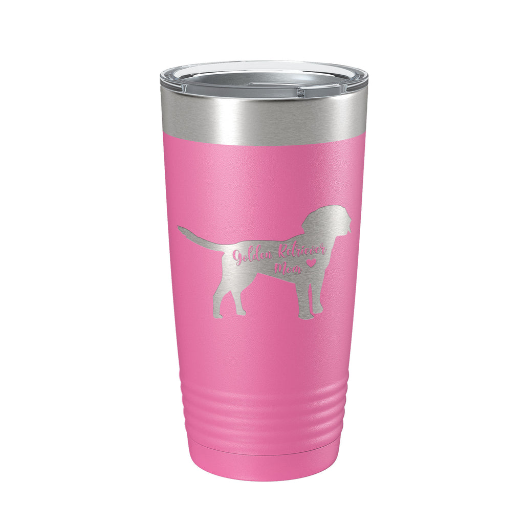 Golden Retriever Mom Tumbler Dog Travel Mug Gift Insulated Laser Engraved Coffee Cup 20 oz
