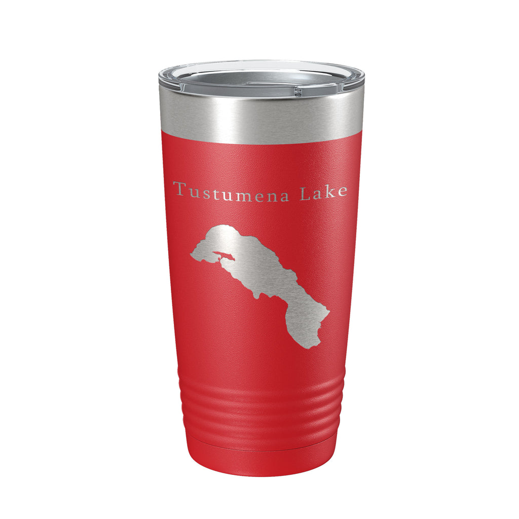 Tustumena Lake Map Tumbler Travel Mug Insulated Laser Engraved Coffee Cup Alaska 20 oz