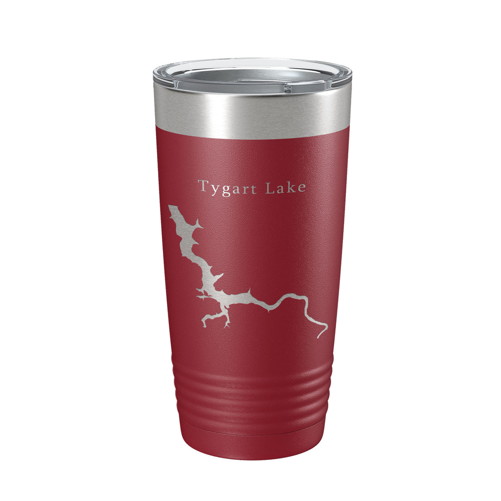 Tygart Lake Map Tumbler Travel Mug Insulated Laser Engraved Coffee Cup West Virginia 20 oz