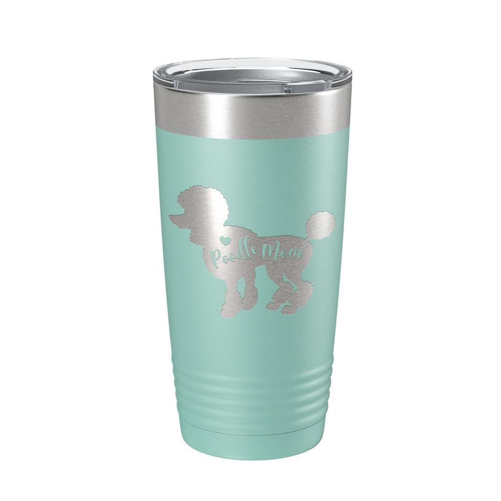 Poodle Mom Tumbler Dog Travel Mug Gift Insulated Laser Engraved Coffee Cup 20 oz