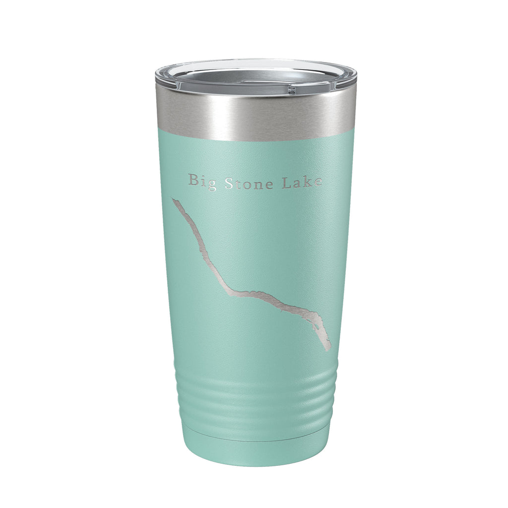 Big Stone Lake Map Tumbler Travel Mug Insulated Laser Engraved Coffee Cup South Dakota Minnesota 20 oz