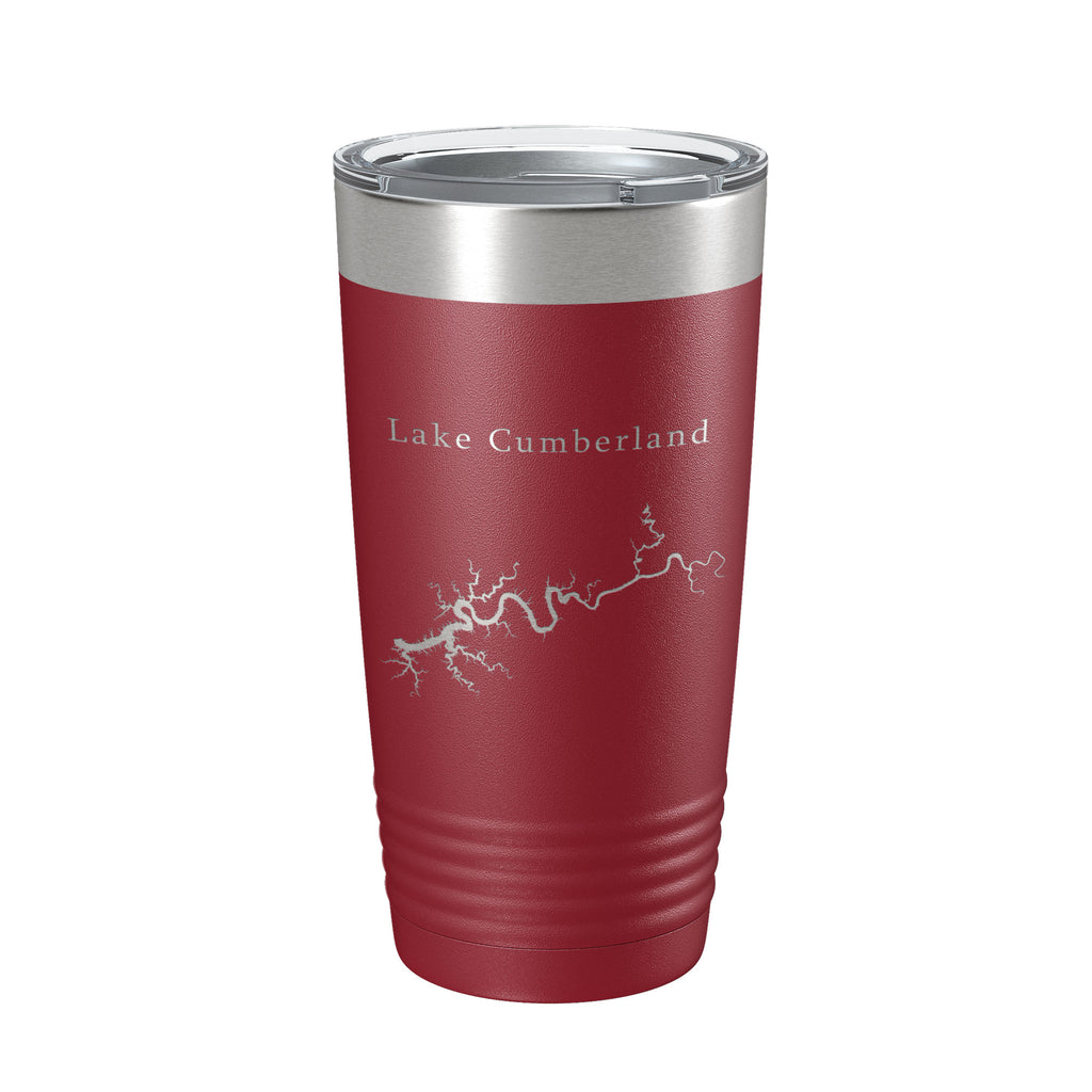 Lake Cumberland Map Tumbler Travel Mug Insulated Laser Engraved Coffee Cup Kentucky 20 oz