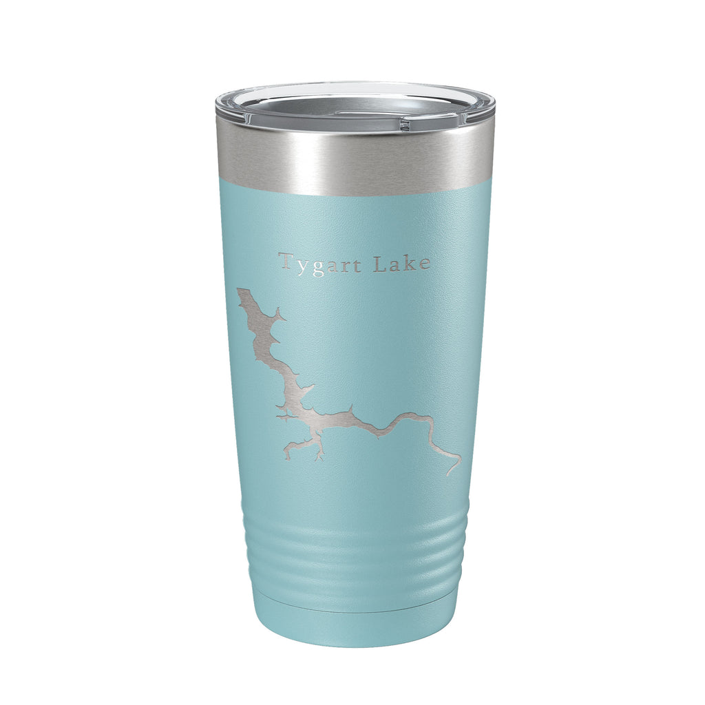 Tygart Lake Map Tumbler Travel Mug Insulated Laser Engraved Coffee Cup West Virginia 20 oz