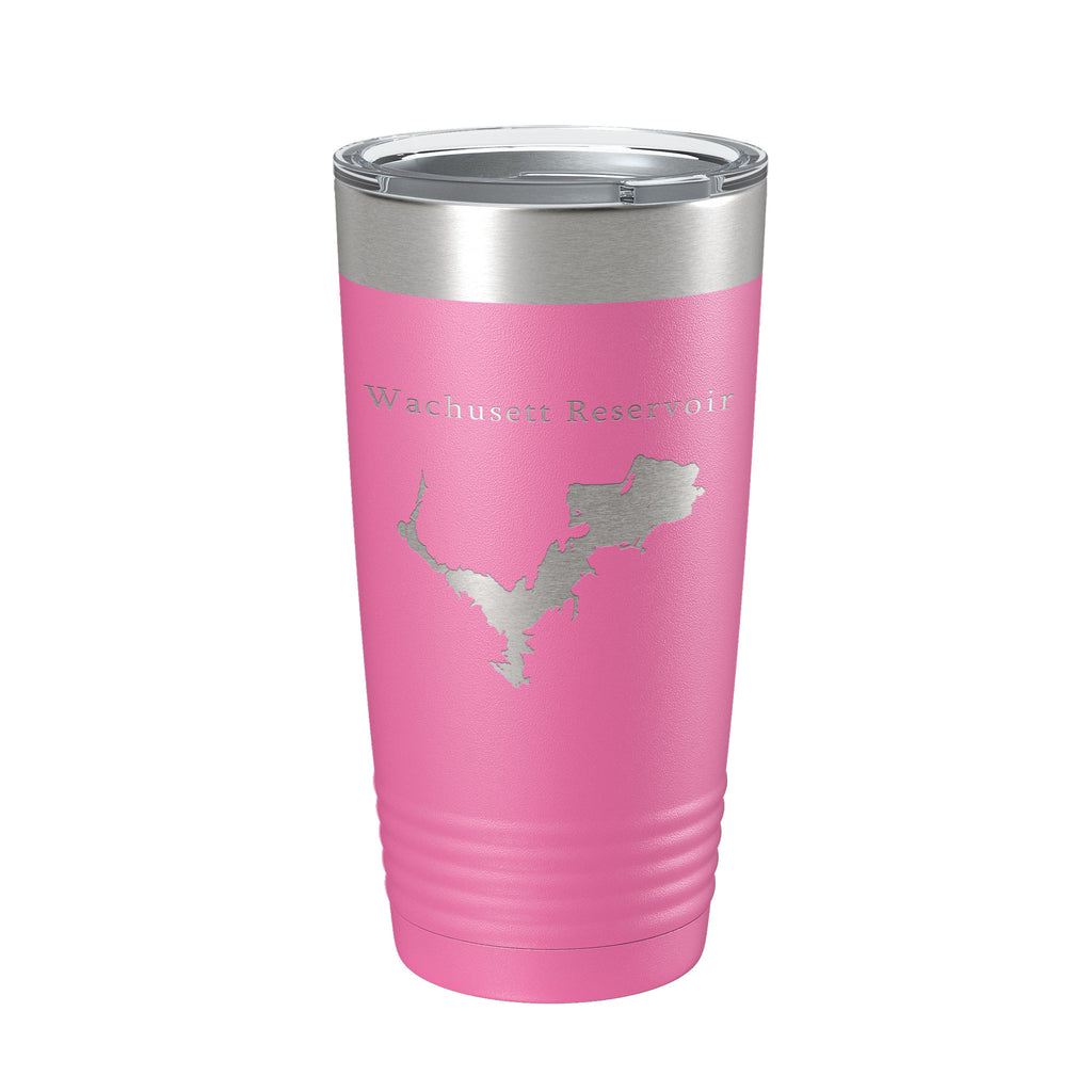 Wachusett Reservoir Tumbler Lake Map Travel Mug Insulated Laser Engraved Coffee Cup Massachusetts 20 oz
